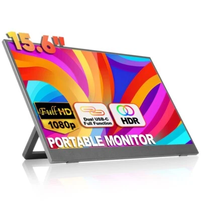 MONITOR PORTÁTIL 15.6'' 1080P FULL HD DOBLE USB-C para portátil y juegos Foto 1 de 4