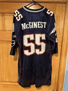 Neu mit Etikett Vintage Willie McGinest New England Patriots Trikot Herren 2XL blau Reebok #55 - Bild 1 von 10