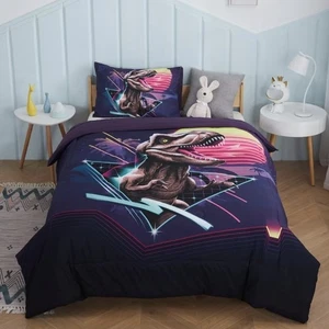 Twin Size Dinosaurier Bettwäsche Set - T-Rex Design 🦖 - Bild 1 von 1