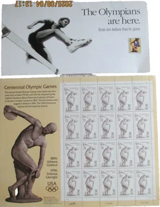 Atlanta Centenario Giochi Olimpici 1996 USPS 20 francobolli 32 centesimi - Foto 1 di 6