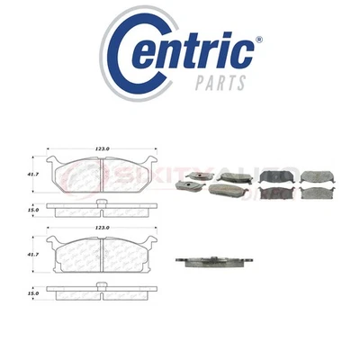 Centric Semi Metallic Disc Brake Pads w Shims for 1989-1994 Geo Metro 1.0L ag Foto 1 de 4