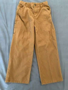 Carhartt Kids Size 6 Carpenter Pants Brown Dungarees "Just Like Dads" - Picture 1 of 9