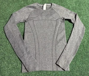 Ivivva by Lululemon Girls Swiftly Fly Tech Seamless Long Sleeve Shirt Small Gray - Picture 1 of 7