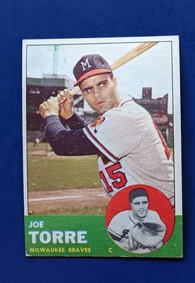 1963 Topps - Joe Torre Salón de la fama #347 - Milwaukee Braves EX Foto 1 de 3