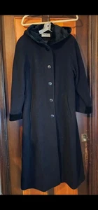Vintage Forecaster of Boston Damenmantel mit Kapuze Größe 12 Lammwolle & Nylon - Bild 1 von 7