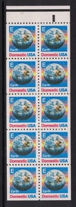 Scott 2282a- Scored Perfs Var., Booklet Pane of 10- E Rate Earth- MNH 25c 1988 - Picture 1 of 1