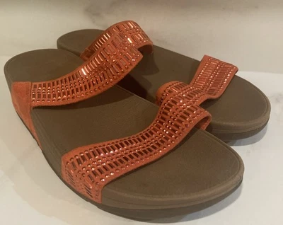 Sandalias Fitflop Talla 7 Aztek Chada Slide Ultra Naranja Foto 1 de 4