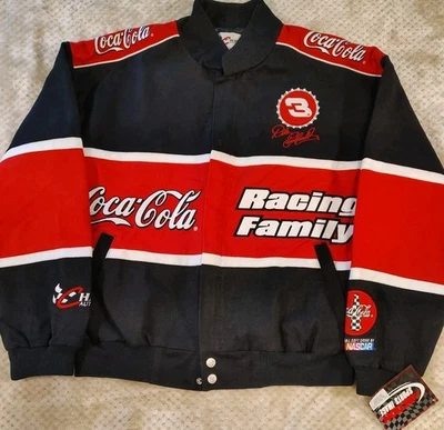 Abrigo de carreras Dale Earnhardt Coca-Cola Chase auténtico de colección años 90 #3 nuevo con etiquetas talla L Foto 1 de 4