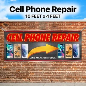 REPARACIÓN DE TELÉFONO CELULAR Banner Sign iphone samsung galaxy iOS Android neón alternativa - Imagen 1 de 5