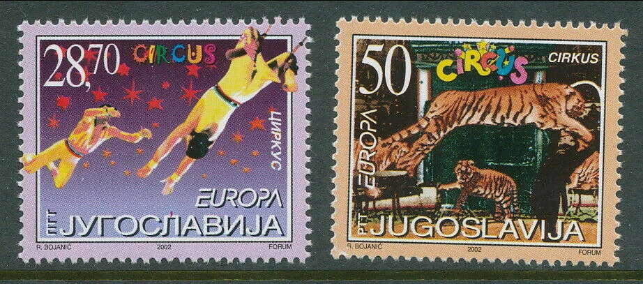 Yugoslavia 2002 - Europa - El Circo - Juego de 2 - MNH Foto 1 de 1