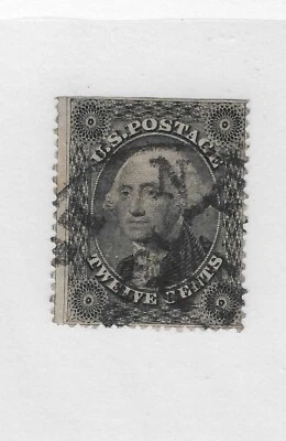 US # 36,twelve cent black,1857, VF, cat $ 350 - Image 1 of 2