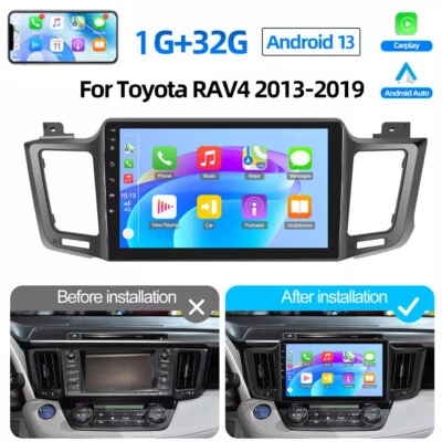 For Toyota RAV4 2013-2018 Android 13 Car CarPlay Radio GPS Stereo 32GB Head Unit - Image 1 of 4