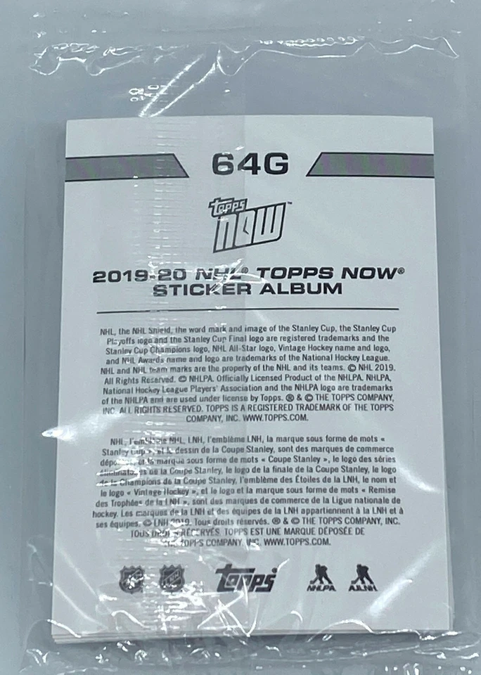 2019-20 Topps Now NHL Henrik Lundqvist #64G Gold Sticker STILL SEALED PACK - Image 1 of 1