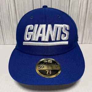 Cappello Berretto New York Giants 7 5/8 New Era Fitted 59Fifty Basso Profilo NFL Calcio - Foto 1 di 8