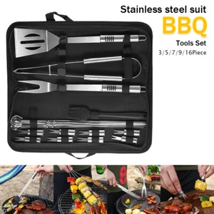16-teiliges BBQ Barbecue Grill Werkzeug Set Kochutensilien Zubehör Edelstahl - Bild 1 von 10