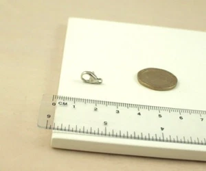 Quantity 1 X Size 11mm X 6mm Solid 9ct White Gold Trigger Carabiner Parrot Clasp - Picture 1 of 1