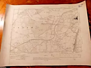 Original 1914 OS Sheet Map Banstead Park Downs Chipstead Lunatic Asylum Hooley - Picture 1 of 1