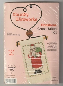 Country Wireworks Christmas Cross Stitch Thumbs Up Santa W/Bag Quick & Easy! - Picture 1 of 2