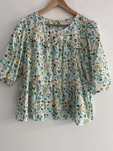 Womens A Little Birdie Told Me Boho Top Tunic Blouse Shirt Size Small Smock - Picture 1 of 9