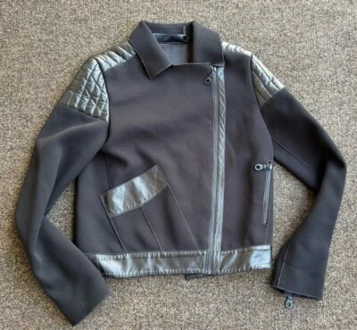 RARO L.A.M.B. Chaqueta Gwen Stefani Mezcla Cuero Negro Talla 4 Foto 1 de 4