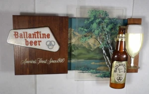 Vintage 1950s60s Ballantine Beer Multi Level 3-D Style Wall Hanging Sign Display - Picture 1 of 10