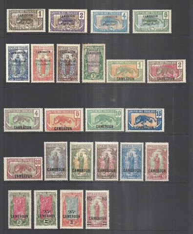 CAMEROUN   VARIOUS MAJORITY MINT HINGED ISSUES LOT    1916 - 1925 Cover