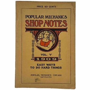 Popular Mechanics Shop Notes 1909 Volume 5 Staple Binding Vintage DIY Paperback - Picture 1 of 14