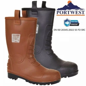 Portwest FW75 Neptune Rigger Steel Toe Waterproof Anti-Static Safety Work Boot - Picture 1 of 4