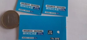 decals decalcomanie déco renault dauphine anglais welbeck motors minicab 1/43 - Imagen 1 de 1