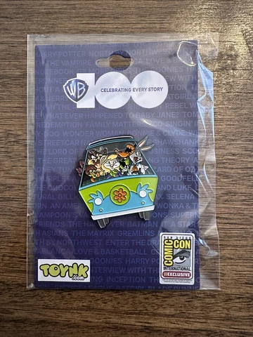 SDCC 2023 Toynk WB 100 Looney Tunes Mystery Machine Pin Exclusive Enamel Scooby Cover
