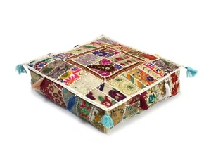 Patchwork Square Box Cushion Cover Multi Floor Pillow Home Decorative Cushions - Picture 1 of 56