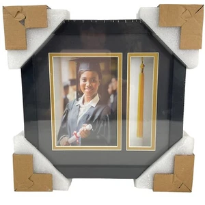 Golden State Photo Shadow Box 10x10 Black Tassel Frame Wall Mount Graduation New - Picture 1 of 8