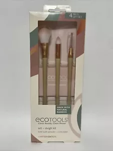 Ecotools Makeup Brushes 4 Piece Gift Set - Natural Bamboo - New - Picture 1 of 6