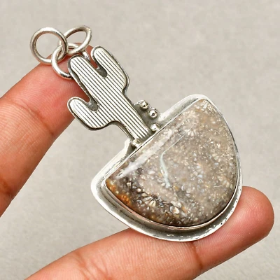 Ciondolo gioiello fatto a mano in argento sterling 925 con pietra preziosa co... - Immagine 1 di 4