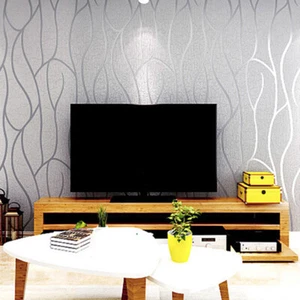 3D Damask Sliver Wave Wallpaper Roll Silver Grey Wall Paper Rolls Home Decor UK - Picture 1 of 8