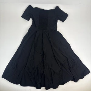 Belle Poque Corset Dress Smocked Fairy Grunge Whimsigoth Witchy Gothic Black M - Picture 1 of 10