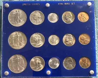 1946 P,D&S U.S. Uncirculated Silver Mint Coins Set - Image 1 of 2