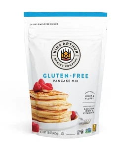 King Arthur Gluten-Free Pancake Mix Non-GMO Project Verified Kosher 15 Ounces - Picture 1 of 12