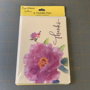 Tarjetas de agradecimiento Hallmark Expressions 6 para las tarjetas de regalo y sobres flores - Imagen 1 de 3
