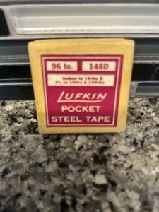 Lufkin # 148D 8 Fuß Stahl Tasche Maßband Druckknopf Einfahren - Bild 1 von 6