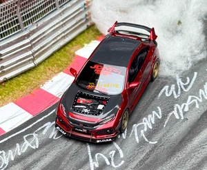 ZD NA 1:64 Rojo JDM Civic FK8 Tipo R Carreras Modelo Deportivo Diecast Resina Coche BN - Imagen 1 de 9