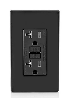 20 Amp AFCI GFCI Electrical Outlet Receptacle Fire Shock Protection Black - Image 1 of 2