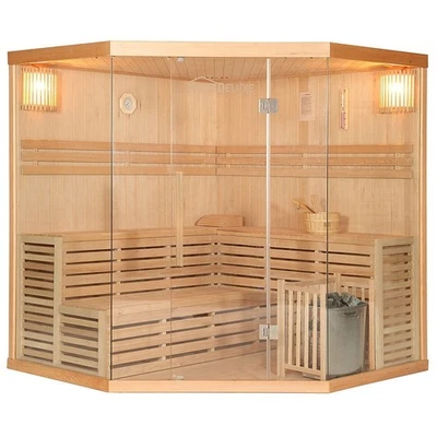 Deluxe Ofen Sauna WHASKY-XL-BIG  Massivholzsauna Saunaanlage Ofensauna - Bild 1 von 4