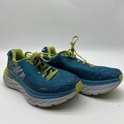 Hoka One One BONDI 5 1014759 BJAC Women 8.5 Turquoise Yellow Running Shoes *Read - Image 1 of 4