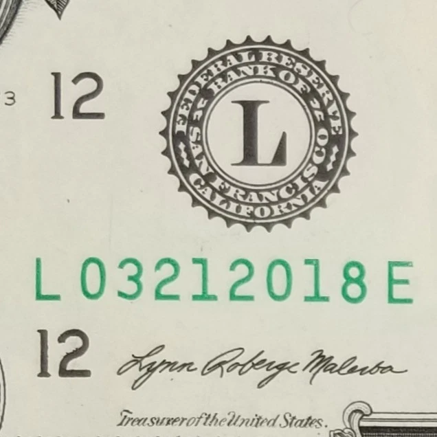 Birthday Anniversary March 21, 2018 DOLLAR Fancy Serial Number US Currency Note - Image 1 of 4