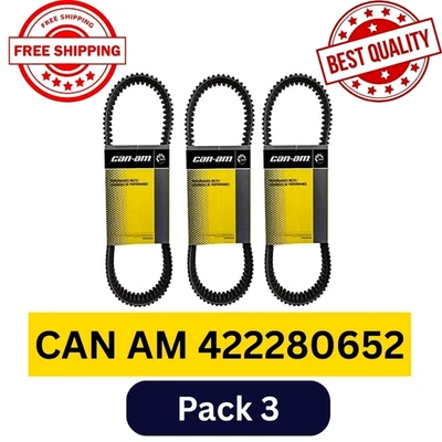 Cinturón de alto rendimiento Can Am Defender Maverick X3/XDS/XRS/XRC 422280652 paquete 3 Foto 1 de 4