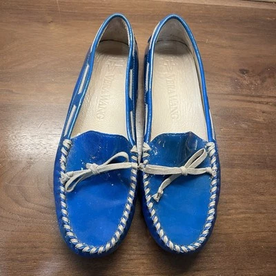 Mocasines Vera Wang charol azul para mujer talla 9 Foto 1 de 4