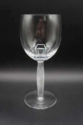 Lalique France Crystal Diamond Diamant Water Goblet Glass 7 1/2. - Image 1 of 4