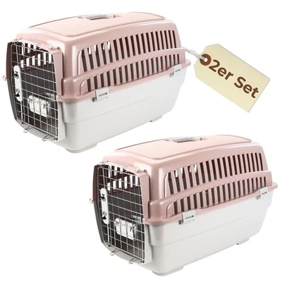 2er Set Transportbox IATA Flugbox Flugzeug Hundebox Hunde Tier Transportbox Hund - Bild 1 von 4