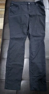 PrAna Halle Pants Size 14 Black Roll Up Hiking Convertible Travel Stretch - Picture 1 of 4